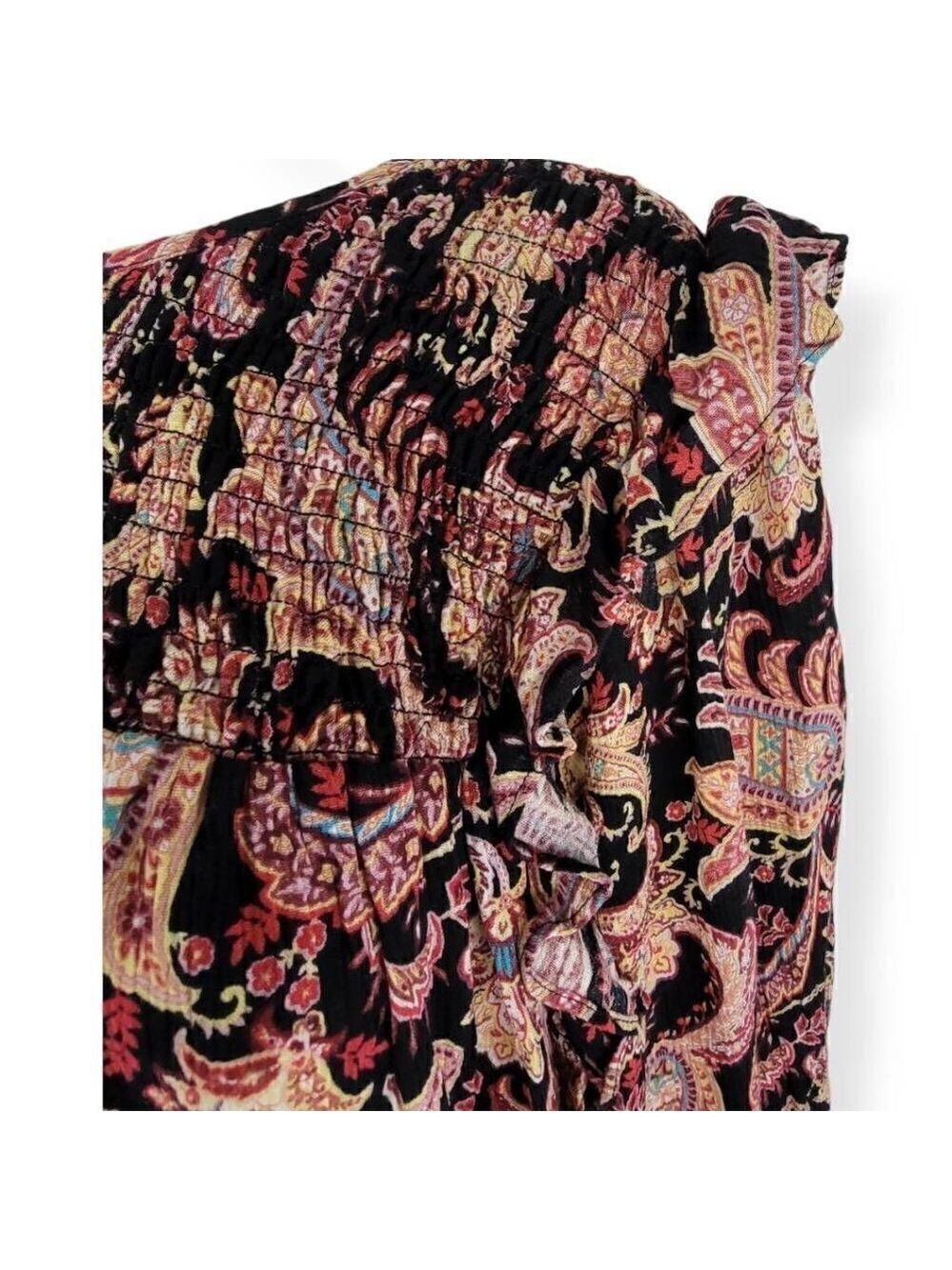 Knox Rose Long sleeve Smocked Blouse Large - Picture 4 of 5